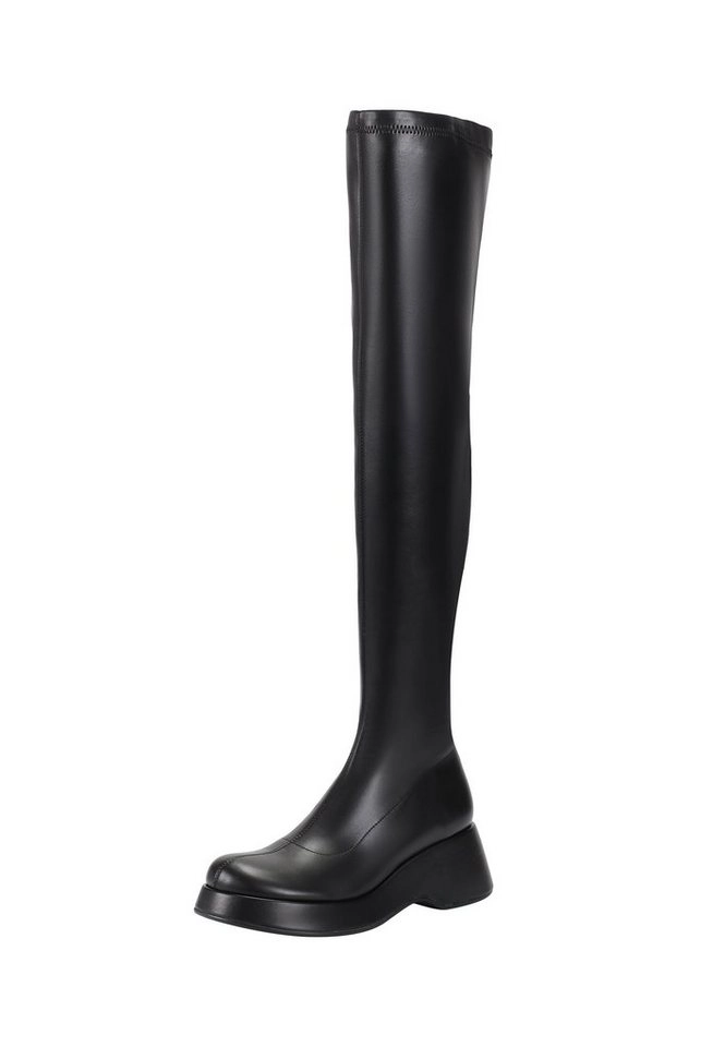 ekonika Overkneestiefel aus elastischem Kunstleder