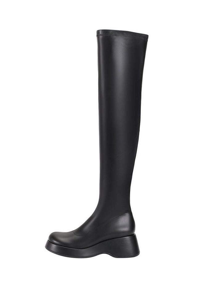 ekonika Overkneestiefel aus elastischem Kunstleder