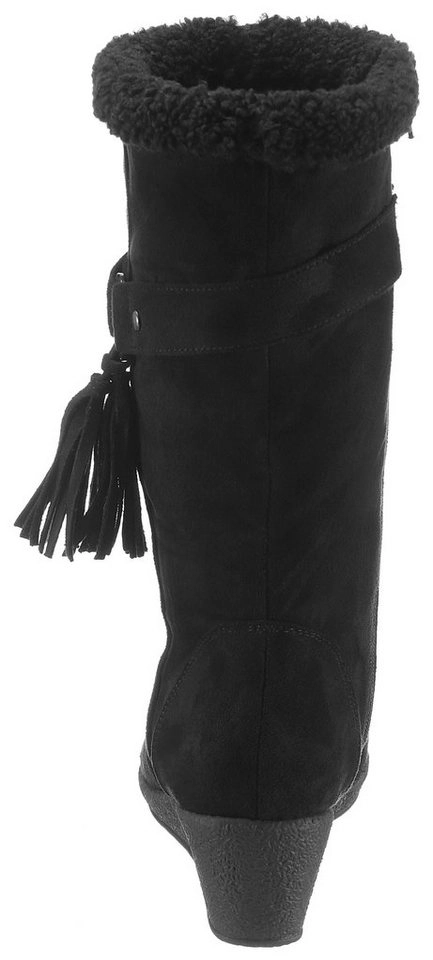 CITY WALK Winterboots mit Zierriemchen mit Fransen