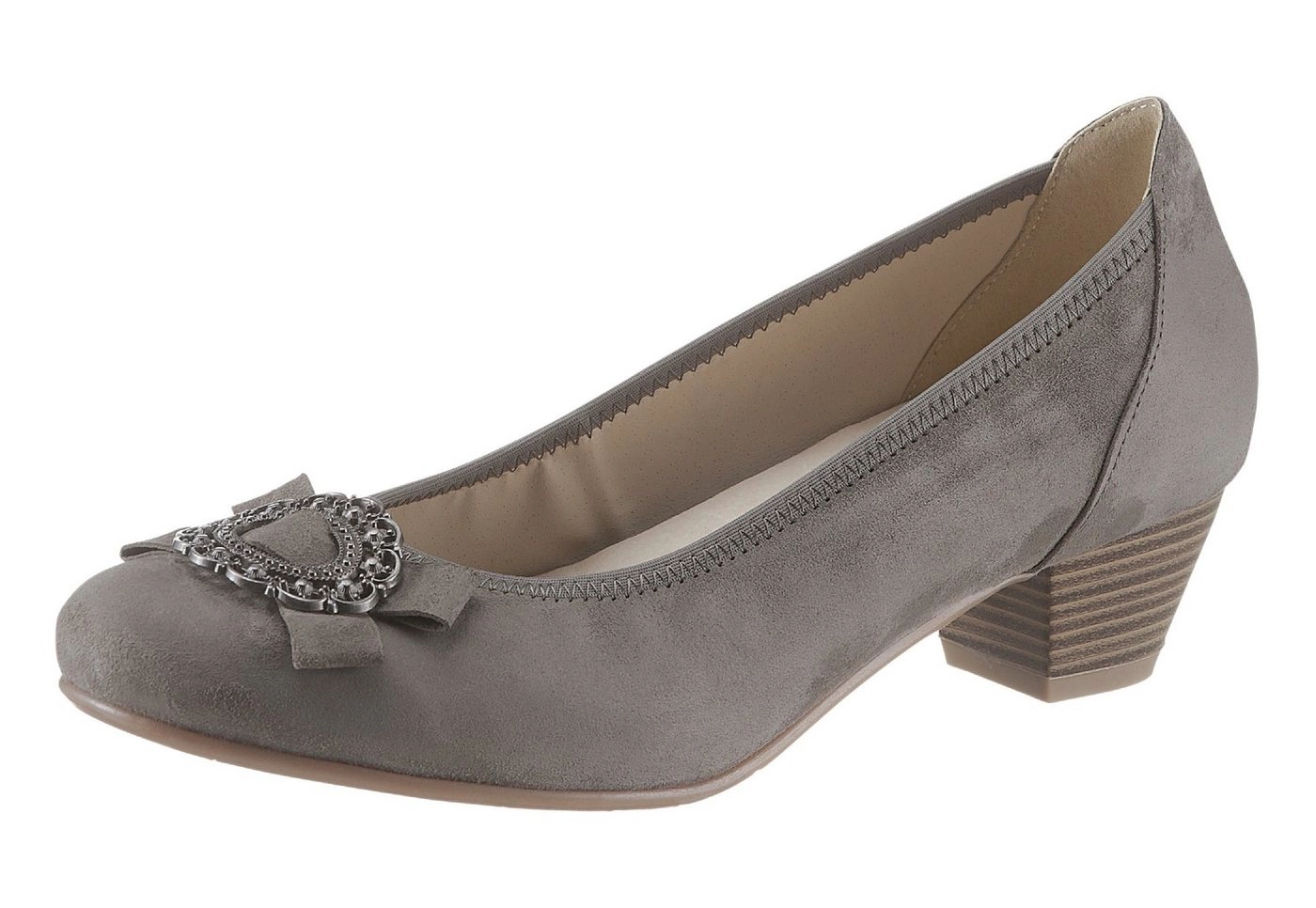 Hirschkogel Pumps Damen, in Veloursleder Optik