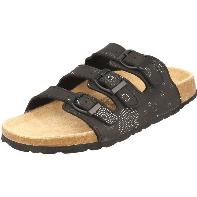 Cloxx »Damen Pantolette T67915 Sandale Hausschuhe Lederfußbett« Pantolette