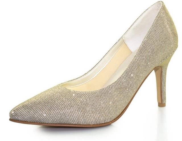 White Lady »938 ivory-gold - Glitter Pumps« Pumps