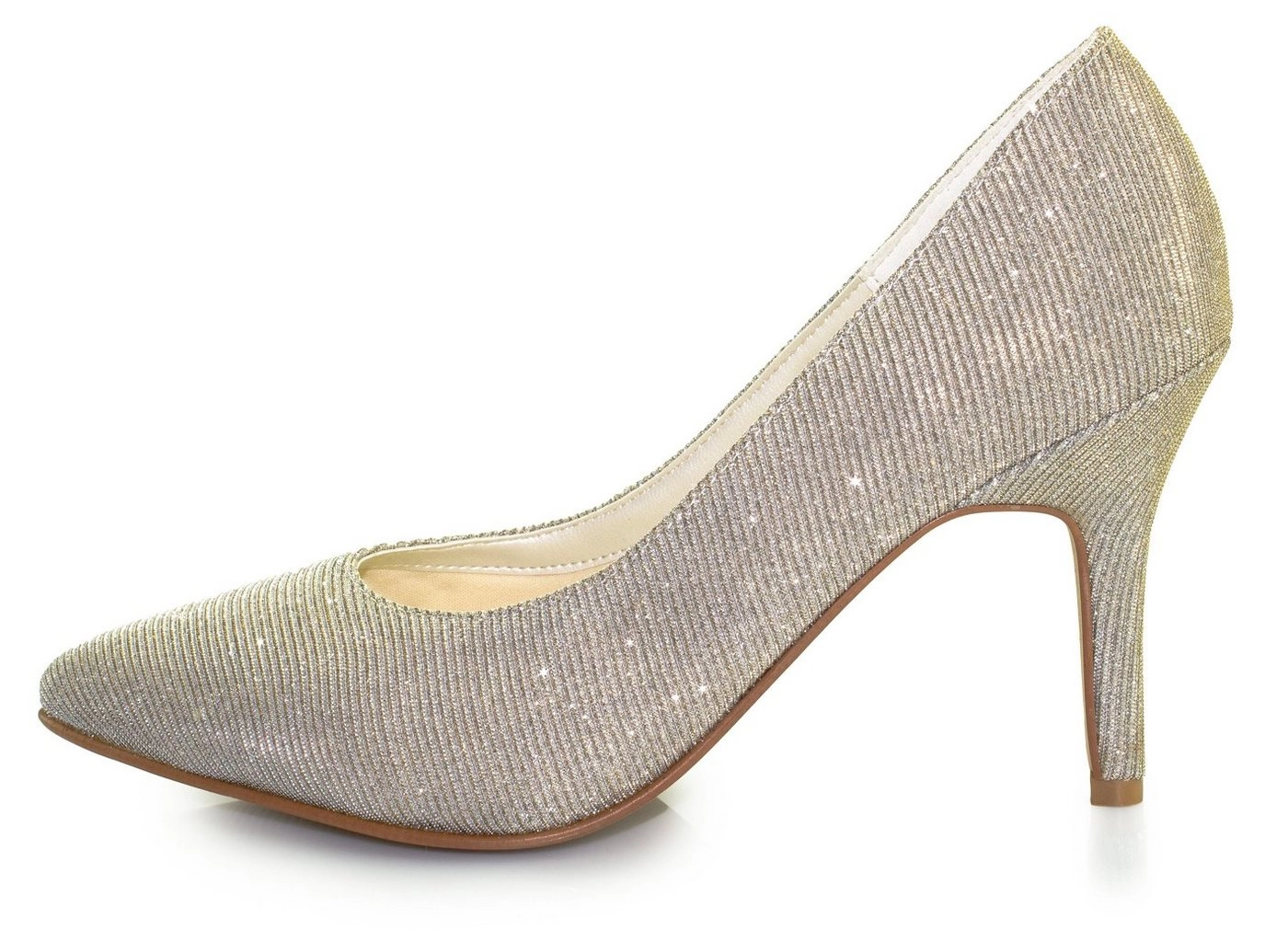 White Lady »938 ivory-gold - Glitter Pumps« Pumps