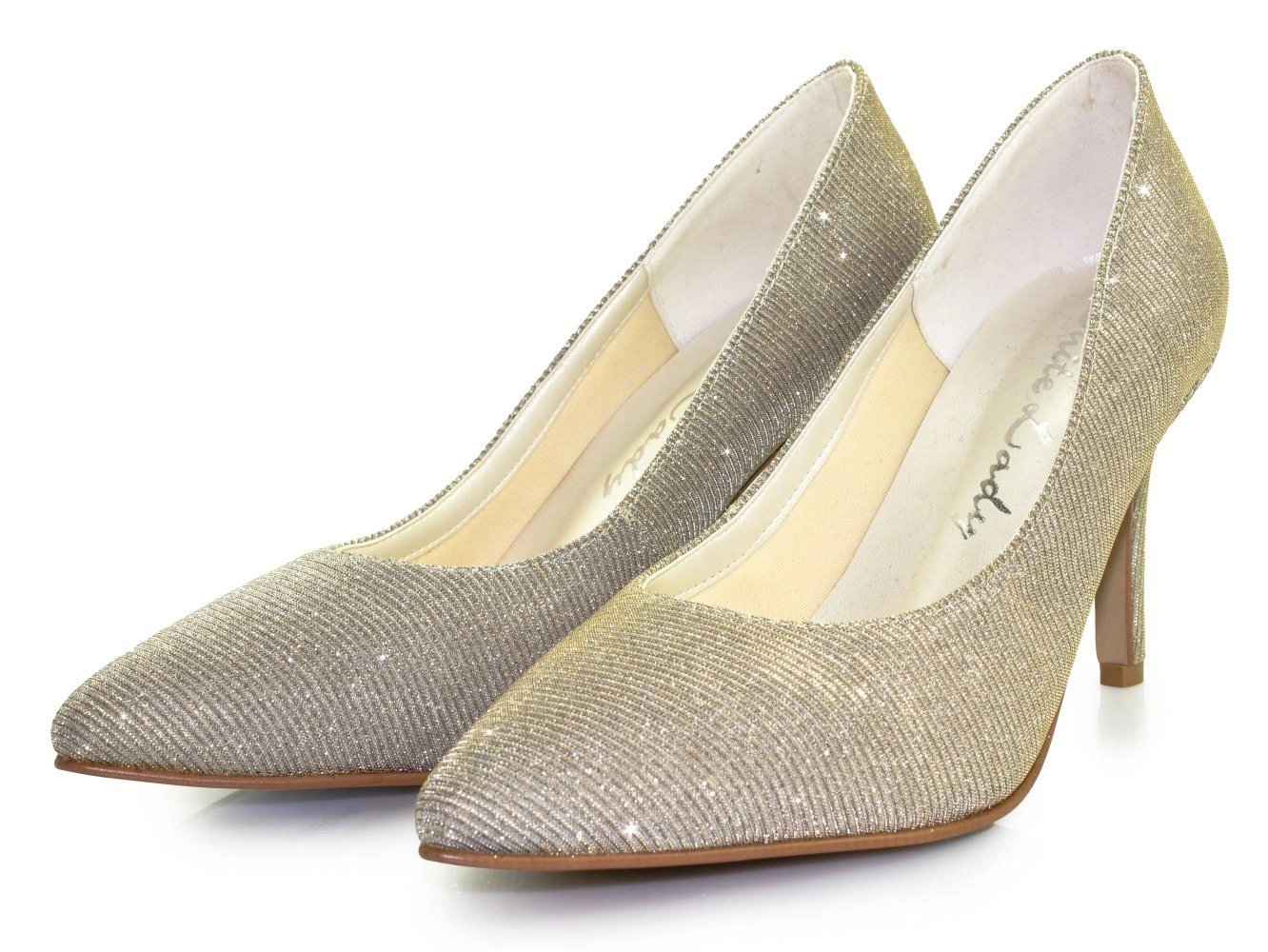 White Lady »938 ivory-gold - Glitter Pumps« Pumps