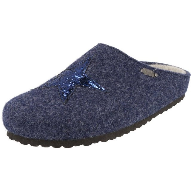 SUPERSOFT »Damen Hausschuhe Clogs 522-223 glitzer "Stern" Filz Pantoffeln« Hausschuh