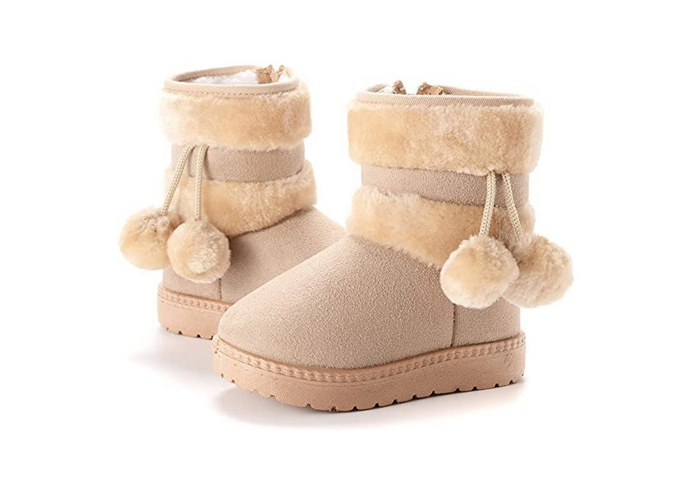TOPMELON »Winterstiefel mit Reißverschluss« Winterboots (1-tlg) Winterstiefelette, Winterboots mit Warmfutter, Mädchen Warm Gefütterte Schneestiefel, Baby Kinder Plüsch Winterstiefel, Rutschfeste Baby Stiefel, weiches Fell, Kleinkindschuhe, Weichsohlen Ku