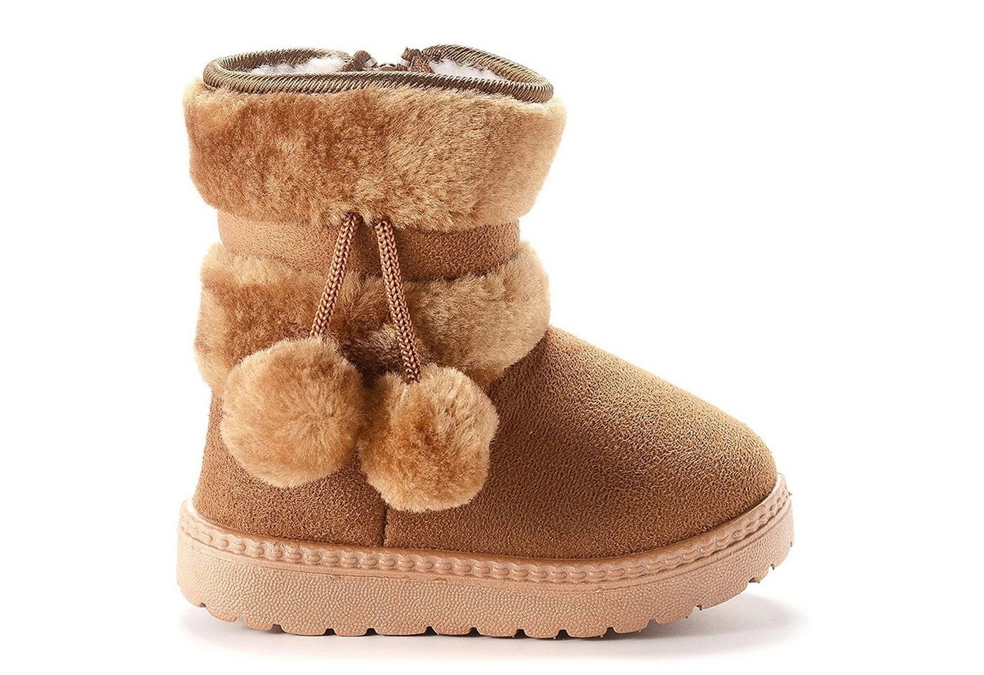 TOPMELON »Winterstiefel mit Reißverschluss« Winterboots (1-tlg) Winterstiefelette, Winterboots mit Warmfutter, Mädchen Warm Gefütterte Schneestiefel, Baby Kinder Plüsch Winterstiefel, Rutschfeste Baby Stiefel, weiches Fell, Kleinkindschuhe, Weichsohlen Ku