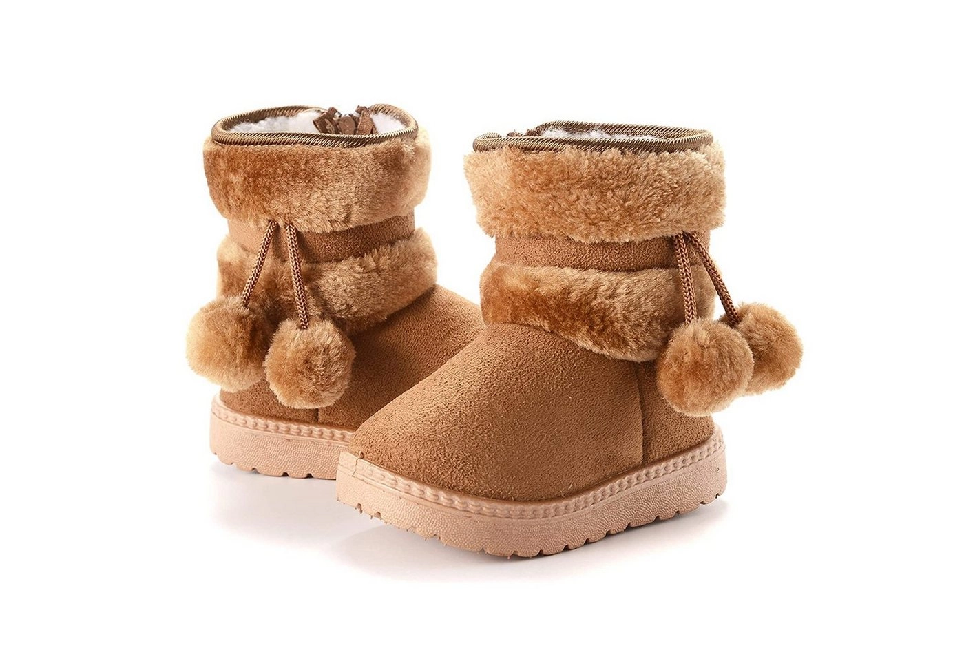 TOPMELON »Winterstiefel mit Reißverschluss« Winterboots (1-tlg) Winterstiefelette, Winterboots mit Warmfutter, Mädchen Warm Gefütterte Schneestiefel, Baby Kinder Plüsch Winterstiefel, Rutschfeste Baby Stiefel, weiches Fell, Kleinkindschuhe, Weichsohlen Ku