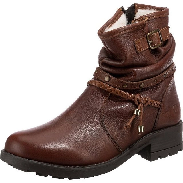 Paul Vesterbro »Derbe Schnallen Leder Boots Winterstiefeletten« Stiefelette