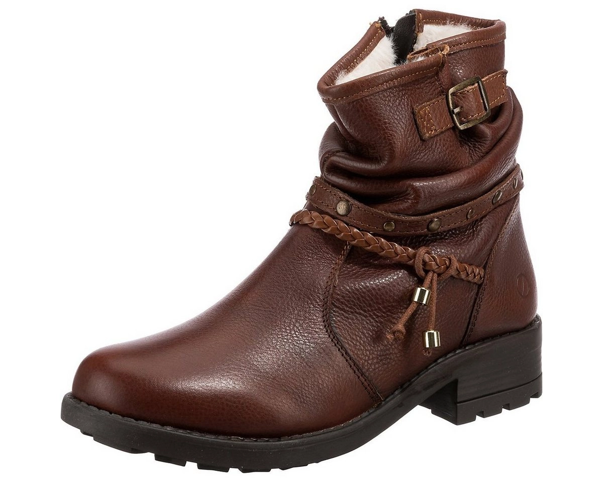 Paul Vesterbro »Derbe Schnallen Leder Boots Winterstiefeletten« Stiefelette