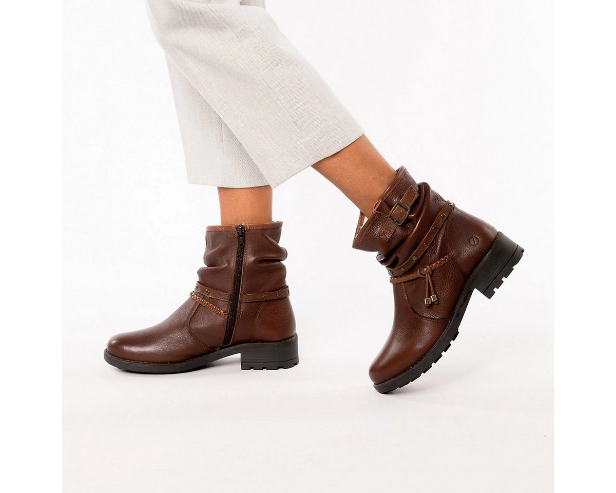 Paul Vesterbro »Derbe Schnallen Leder Boots Winterstiefeletten« Stiefelette