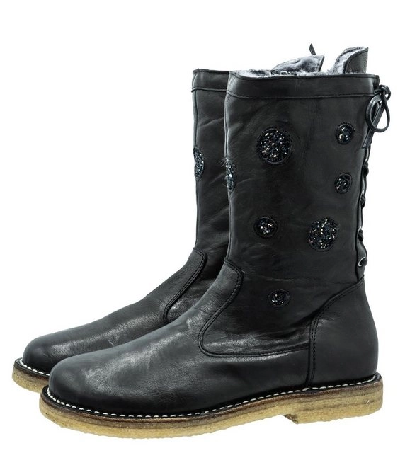 Zecchino d'Oro »Zecchino d'Oro Stiefel A06-4671 Boots Lammfell Stiefelette schwarz« Schnürstiefelette