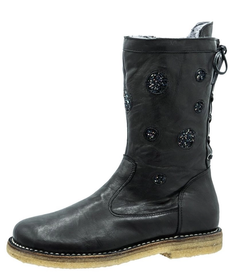 Zecchino d'Oro »Zecchino d'Oro Stiefel A06-4671 Boots Lammfell Stiefelette schwarz« Schnürstiefelette