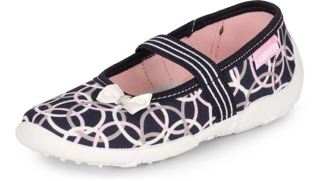 Ladeheid »Kinder Mädchen Hausschuhe Ballerinas mit Einlegesohlen LAVI0005 (Schwarz, 36 EU)« Hausschuh