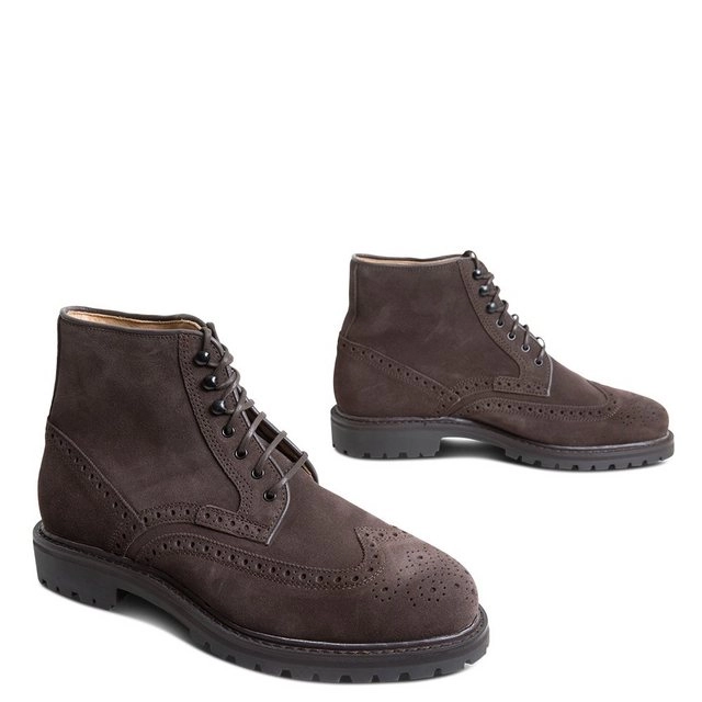 lászló Budapest »Peter Rahmengenähter Full-Brogue Derby Boot« Schnürstiefelette handgefertigt in eigener Manufaktur