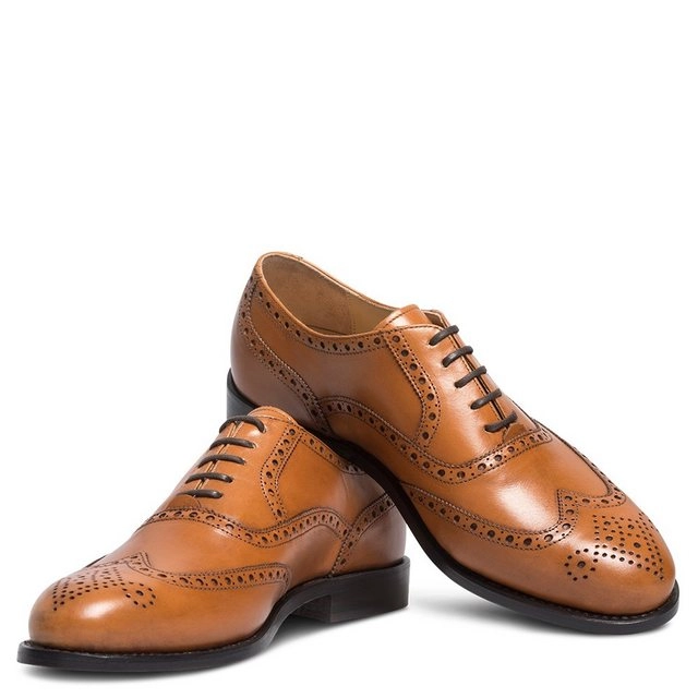 lászló Budapest »Edward Rahmengenähter Full-Brogue Oxford« Schnürschuh handgefertigt in eigener Manufaktur