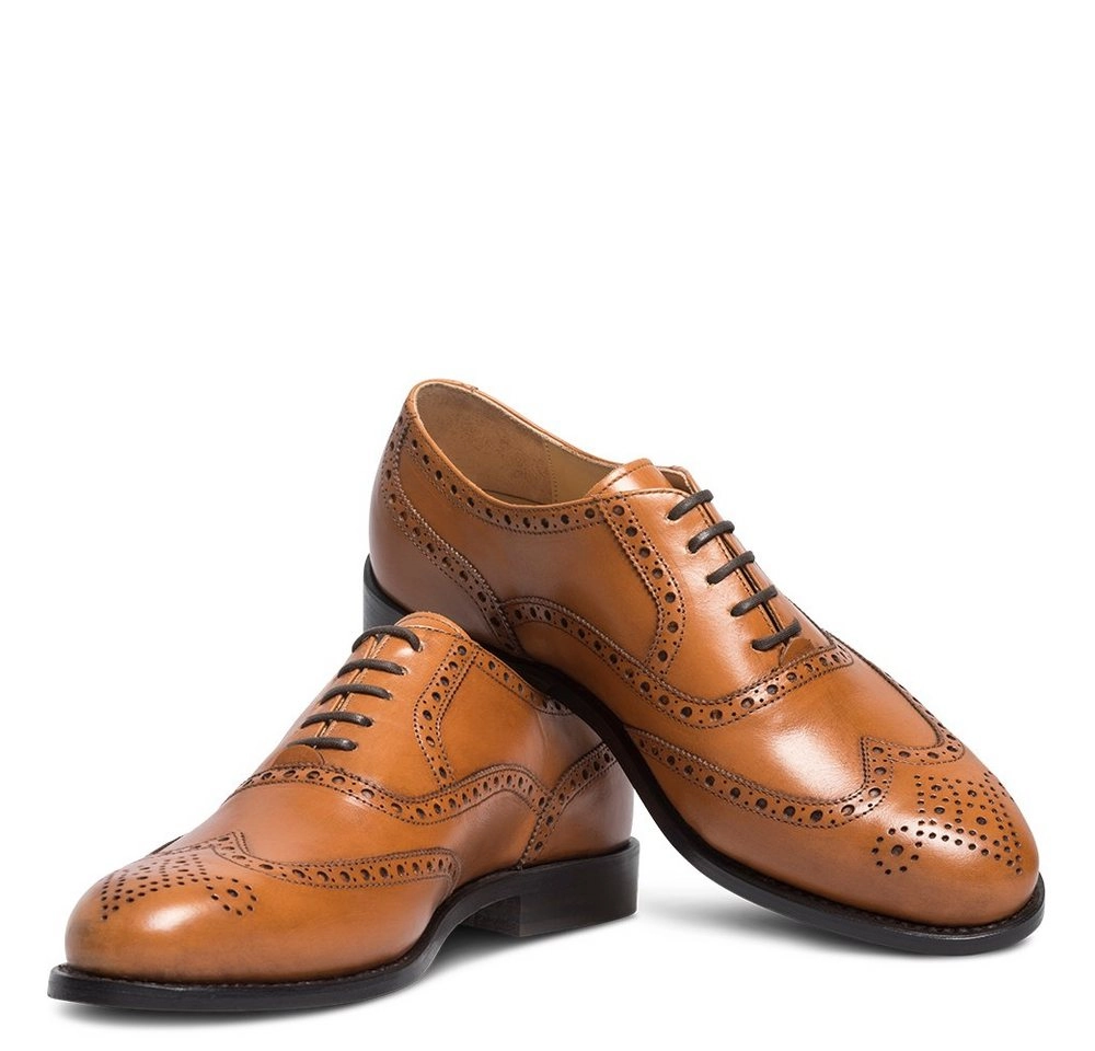 lászló Budapest »Edward Rahmengenähter Full-Brogue Oxford« Schnürschuh handgefertigt in eigener Manufaktur