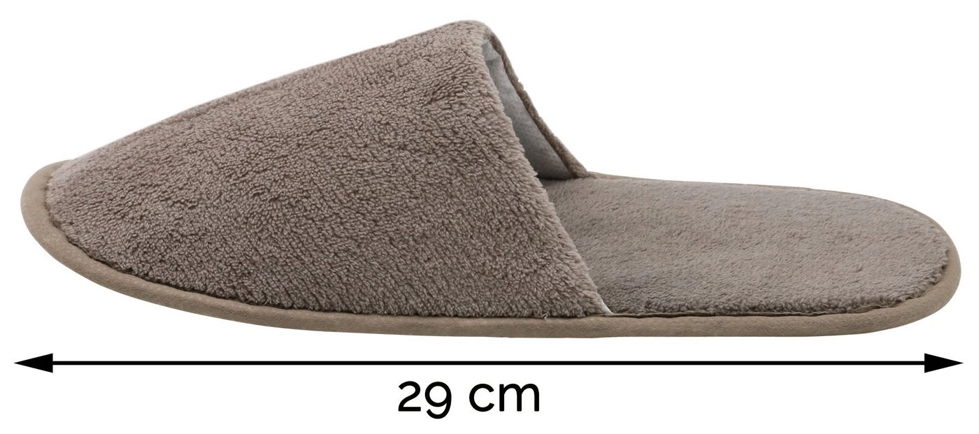 ZOLLNER Pantoffel (10-tlg) Universalgröße, 100% Polyester, vom Hotelwäschespezialisten