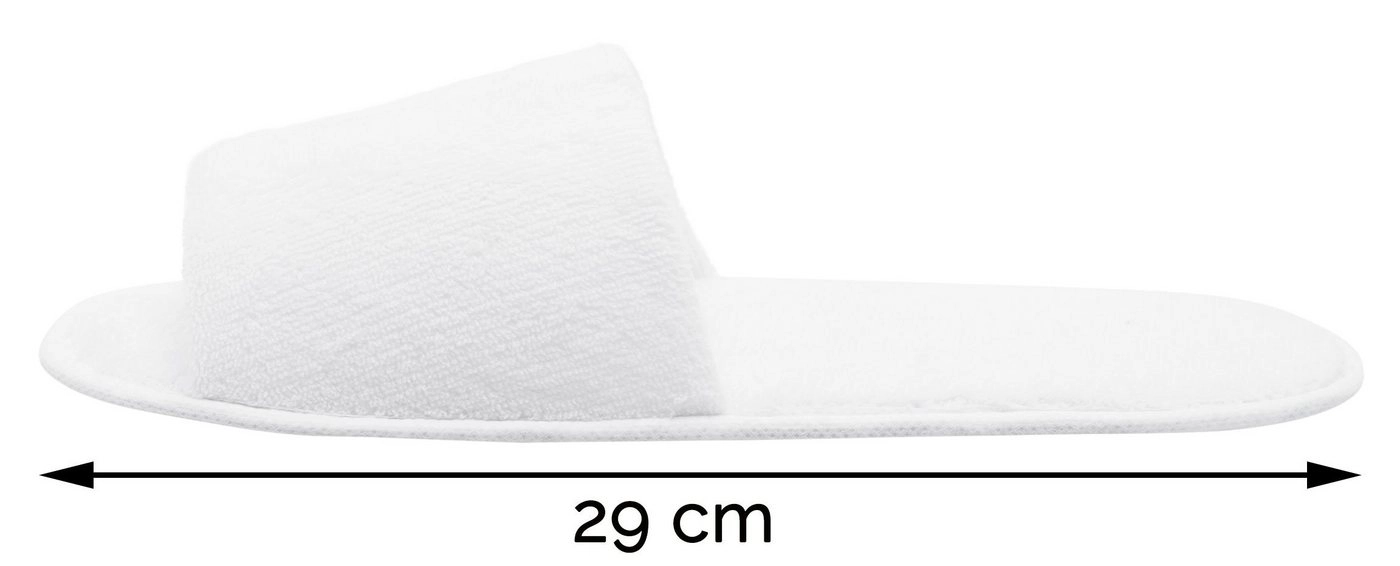 ZOLLNER Pantoffel (10-tlg) Universalgröße, 100% Polyester, vom Hotelwäschespezialisten