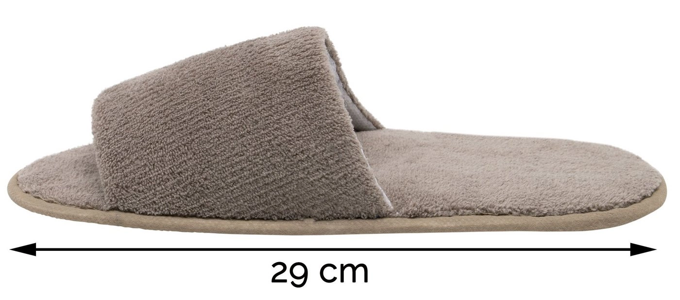 ZOLLNER Pantoffel (10-tlg) Universalgröße, 100% Polyester, vom Hotelwäschespezialisten