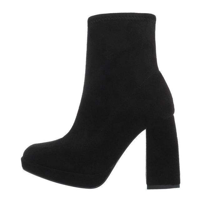 Ital-Design »Damen Party & Clubwear« Stiefelette Blockabsatz High-Heel Stiefeletten in Schwarz