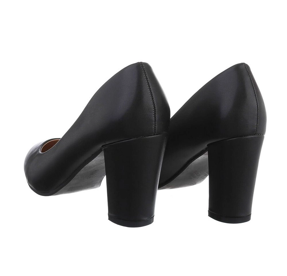 Ital-Design »Damen Abendschuhe Elegant« Pumps Blockabsatz High Heel Pumps in Schwarz