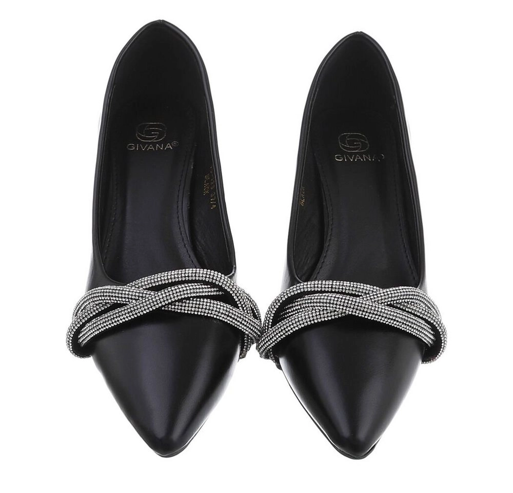 Ital-Design »Damen Abendschuhe Elegant« Pumps Blockabsatz Klassische Pumps in Schwarz