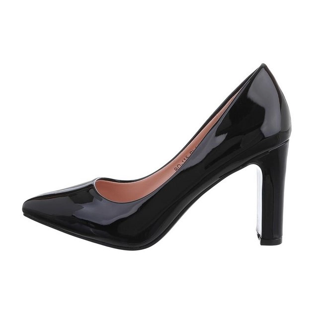 Ital-Design »Damen Abendschuhe Elegant« Pumps Blockabsatz High Heel Pumps in Schwarz