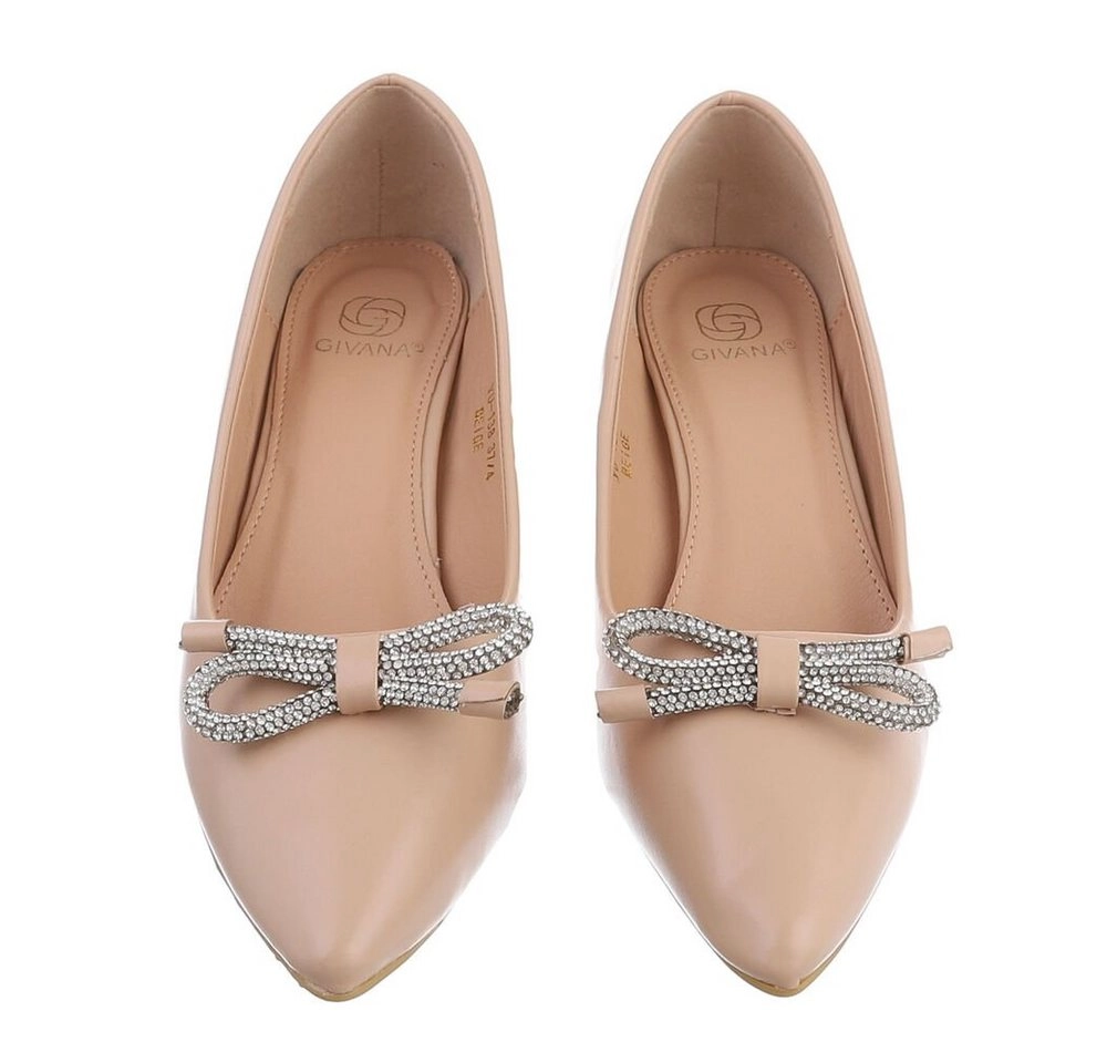 Ital-Design »Damen Abendschuhe Elegant« Pumps Blockabsatz Klassische Pumps in Beige