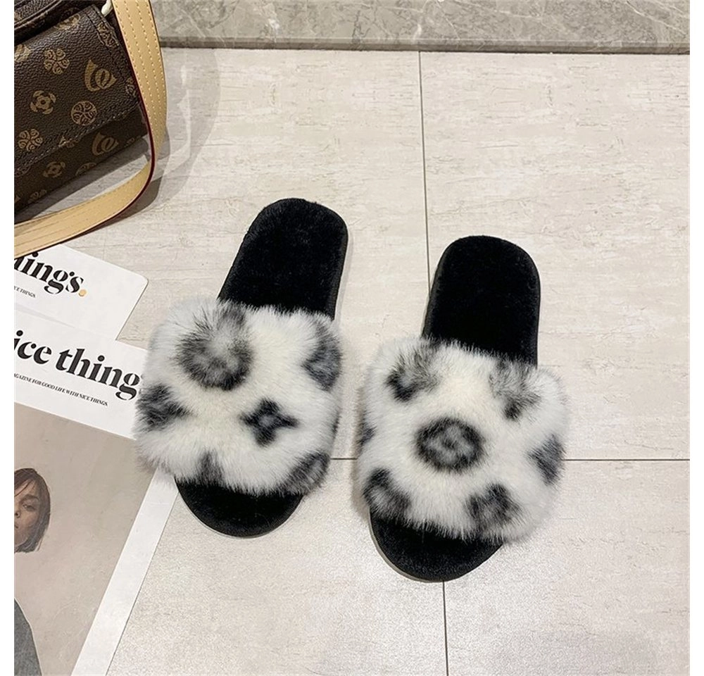 LÙSHIBÊ »Plüsch-Baumwoll-Pantoffeln, Kunstfell-Pantoffeln, Mode-Pantoffeln« Pantoffel