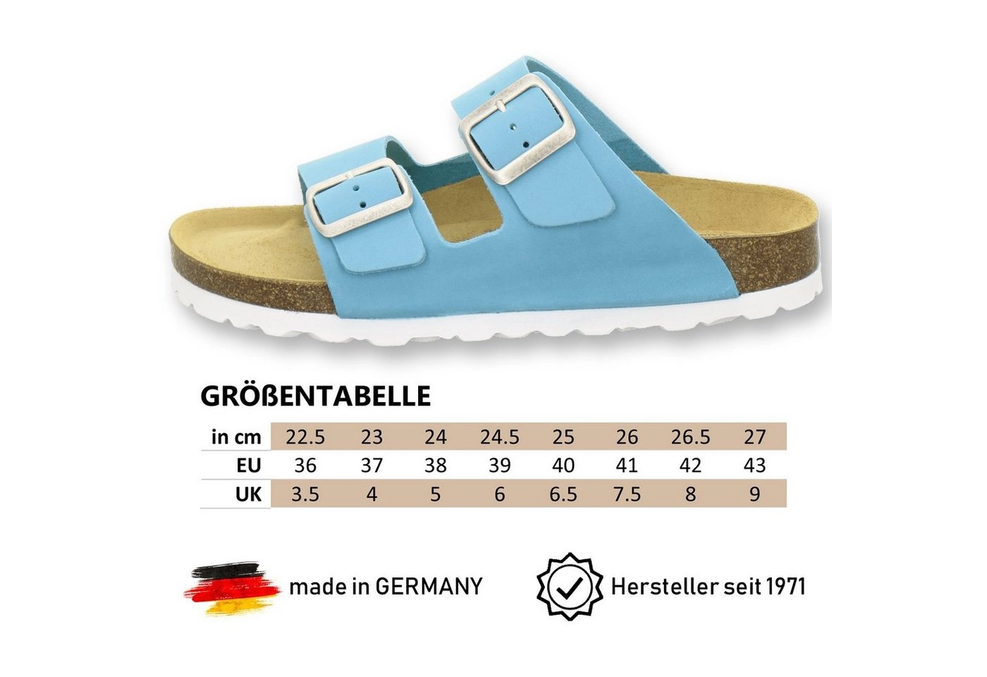 AFS-Schuhe »2100« Pantolette für Damen aus Leder mit Fussbett, Made in Germany