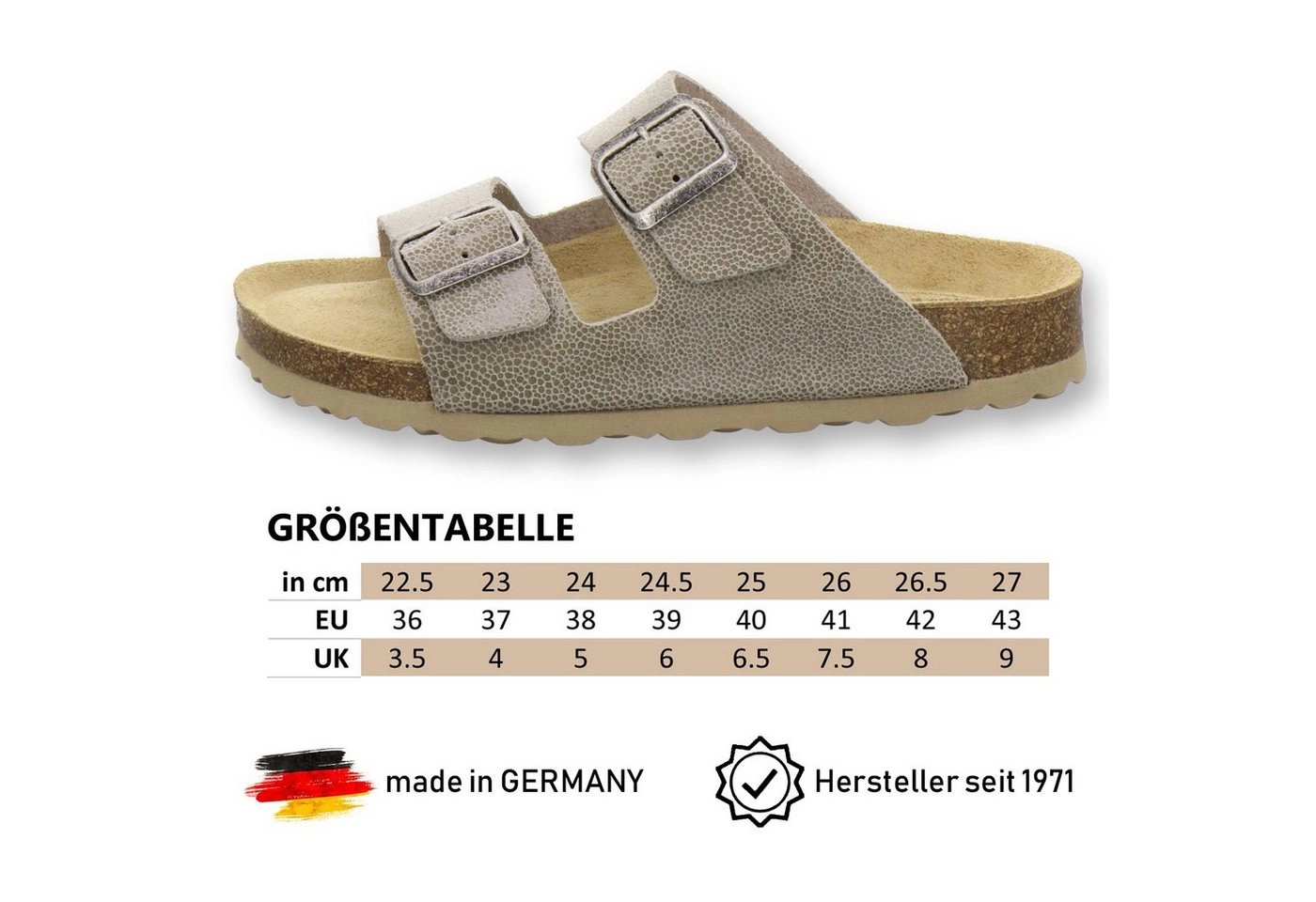 AFS-Schuhe »2100« Pantolette für Damen aus Leder mit Fussbett, Made in Germany