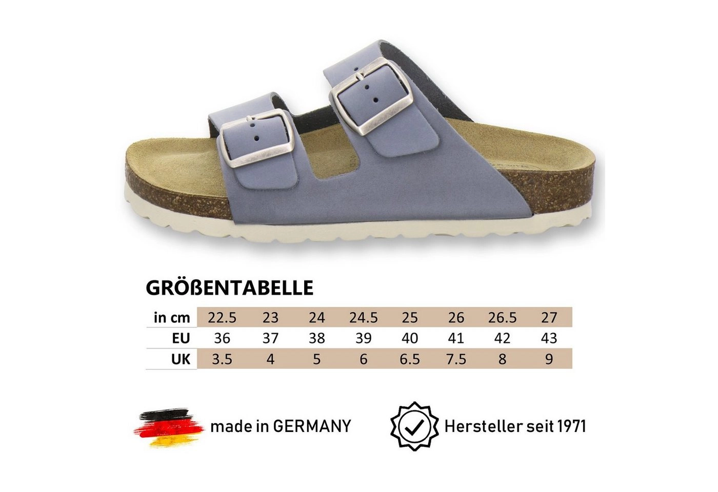 AFS-Schuhe »2100« Pantolette für Damen aus Leder mit Fussbett, Made in Germany