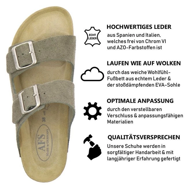 AFS-Schuhe »2100« Pantolette für Damen aus Leder mit Fussbett, Made in Germany