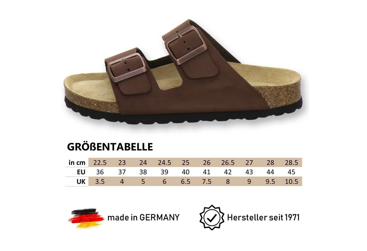 AFS-Schuhe »2100« Pantolette für Damen aus Leder mit Fussbett, Made in Germany