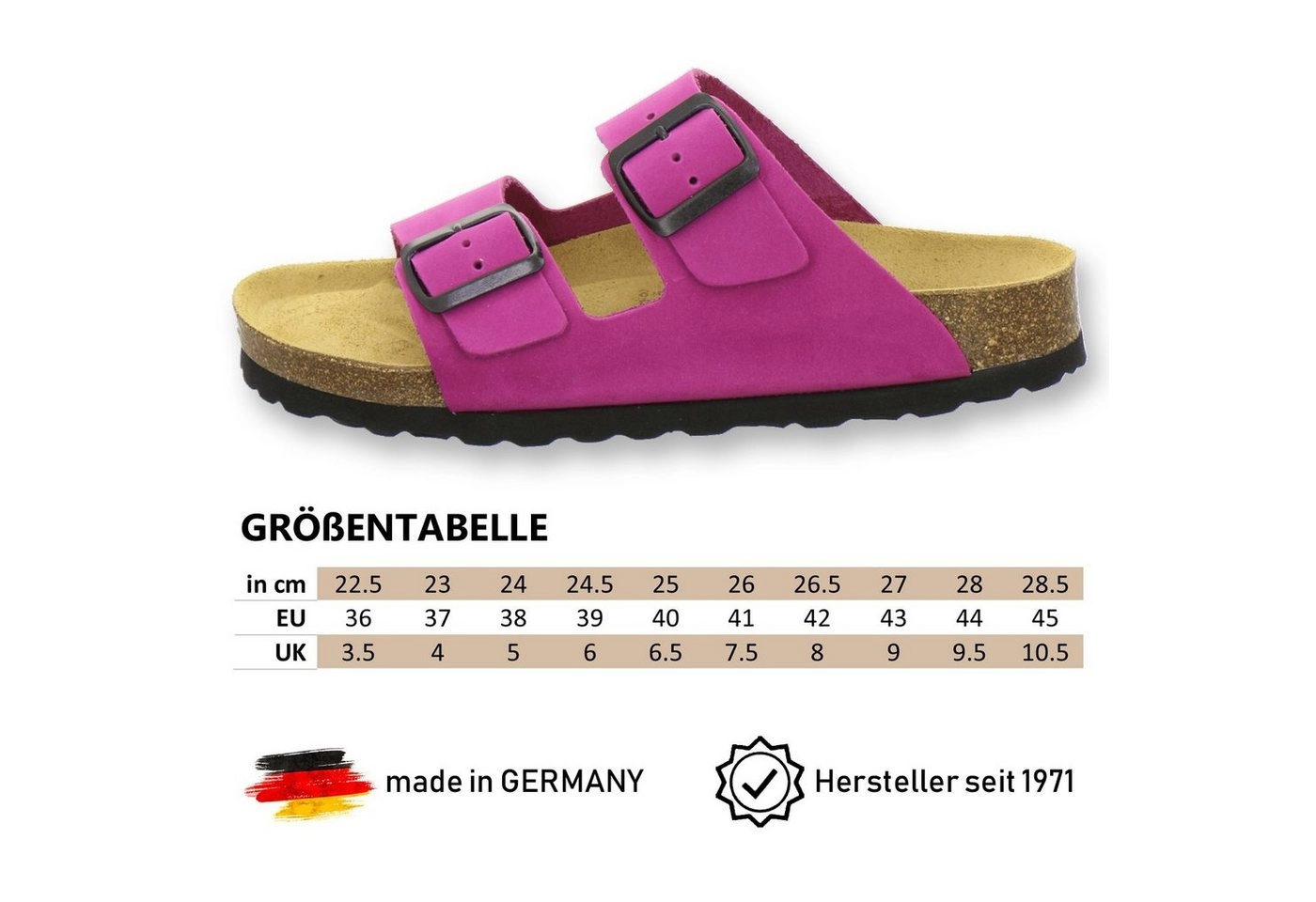 AFS-Schuhe »2100« Pantolette für Damen aus Leder mit Fussbett, Made in Germany