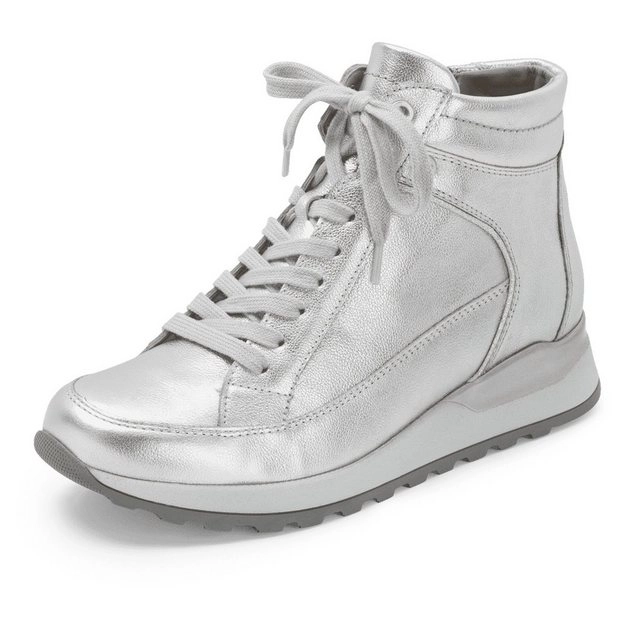 vitaform »Damen Sneakers Leder High« Sneaker Damensneaker Booties Damen aus Napalleder - Sneaker High Damen sicherer Halt - Damenschuh mit hohem Plateauabsatz - Freizeitschuh bequeme Passform mit austauschbarem Luftpolster Bett