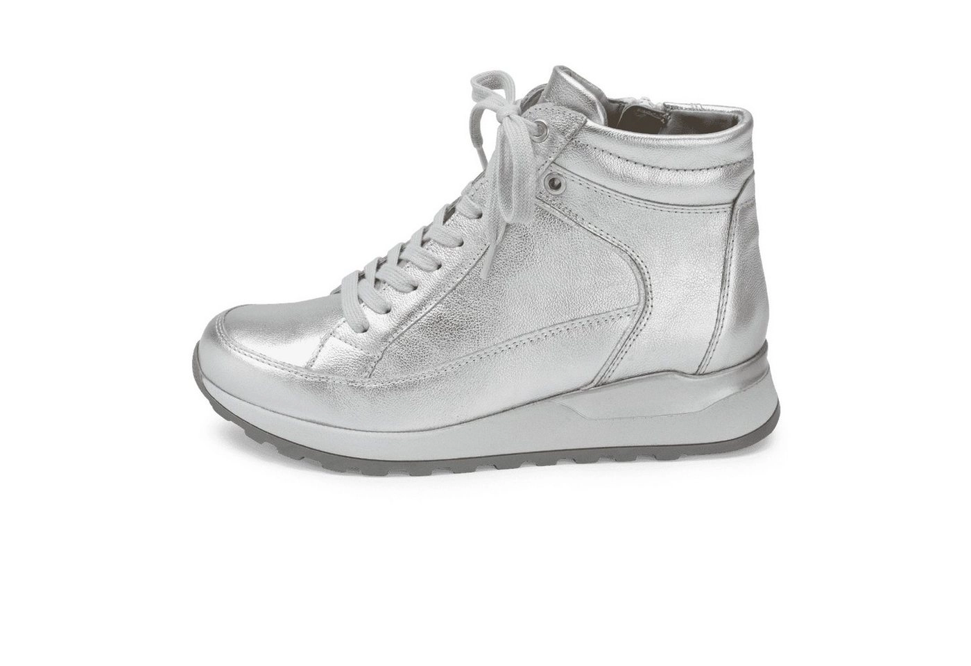 vitaform »Damen Sneakers Leder High« Sneaker Damensneaker Booties Damen aus Napalleder - Sneaker High Damen sicherer Halt - Damenschuh mit hohem Plateauabsatz - Freizeitschuh bequeme Passform mit austauschbarem Luftpolster Bett