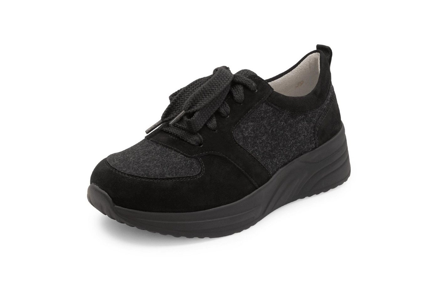 vitaform »Damen Sneakers Wolle« Sneaker Damensneaker Samt Wollfilz - Sneaker mit weicher Sohle aus recycelter Wolle und Ziegen - Leder Freizeitschuh mit bequemer Passform und austauschbarem Luftpolster Bett