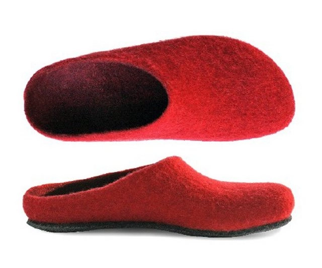 Magic Felt »magicfelt Wollfilz-Pantoffel rubin Gr. 36 - 46 709 4823« Hausschuh