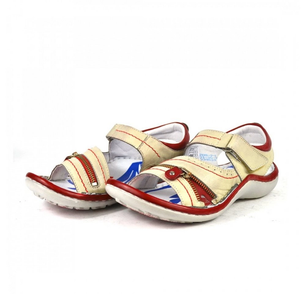 KRISBUT »Leder Sandalen« Sandale Grau