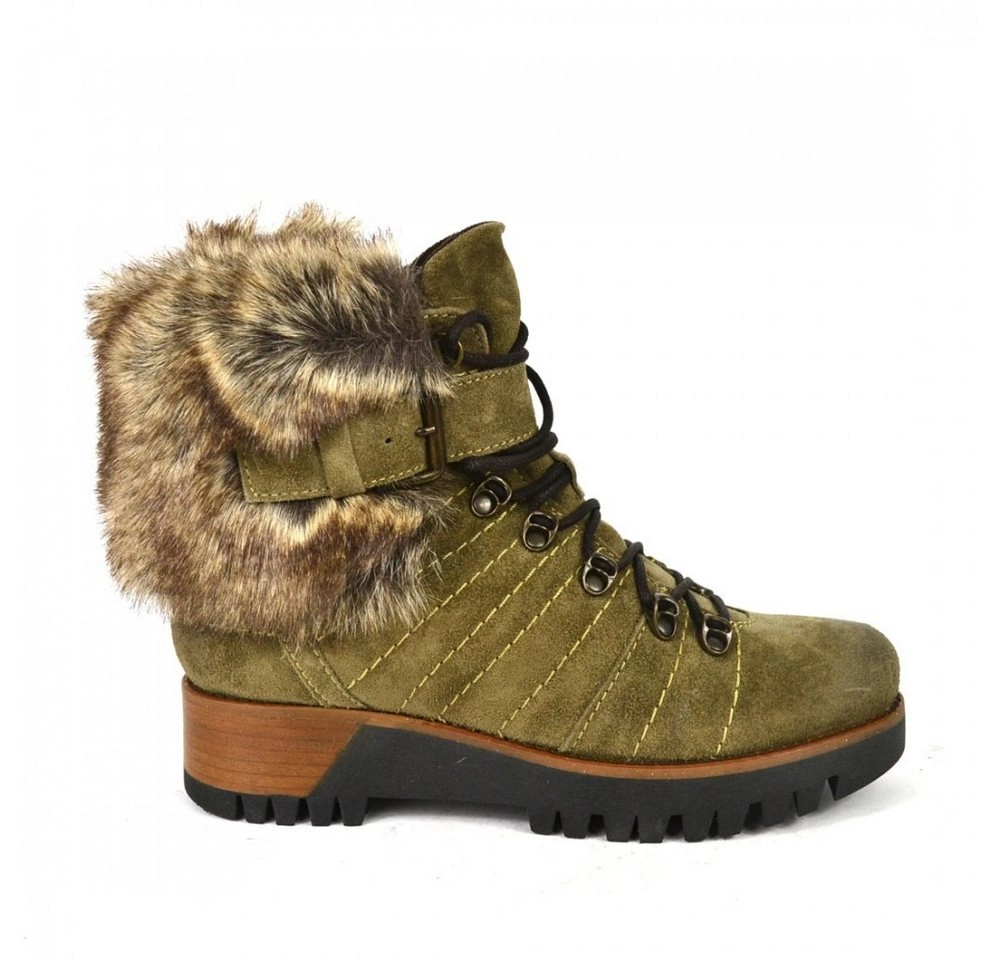 Manas »Boots Fake Fur« Stiefel Khaki