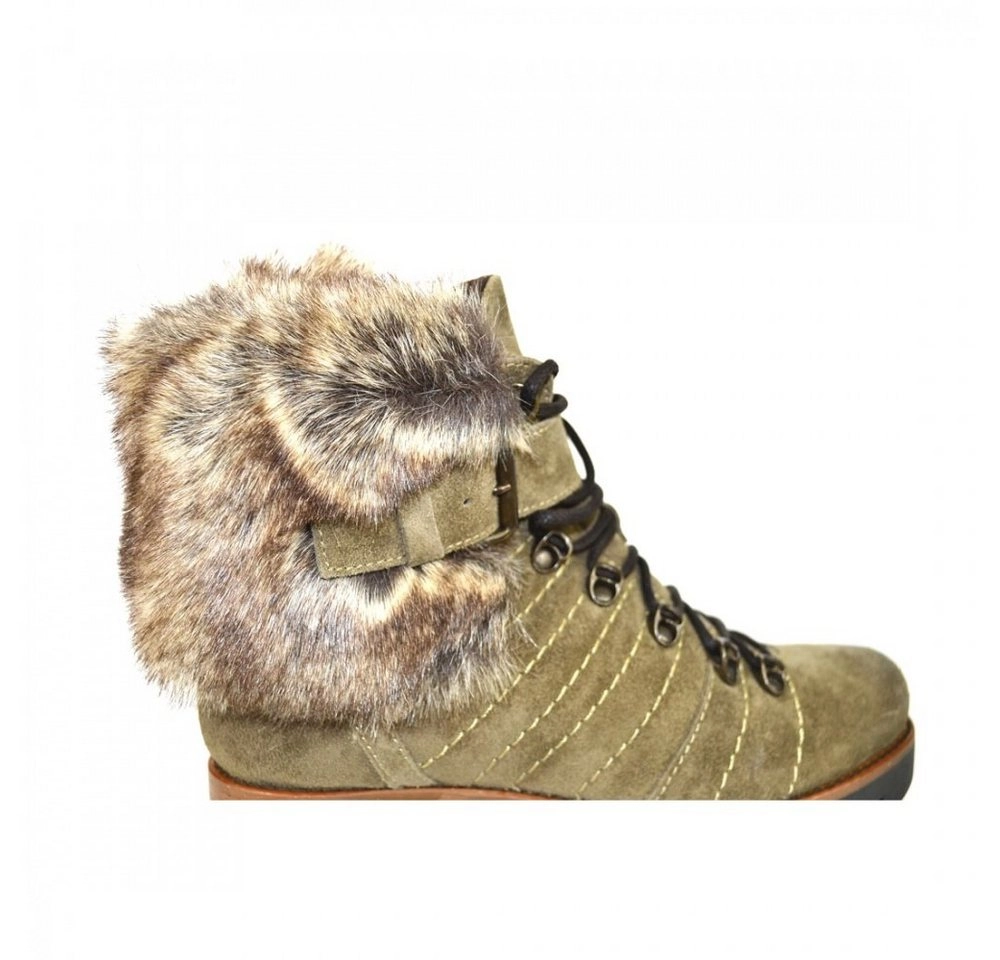 Manas »Boots Fake Fur« Stiefel Khaki