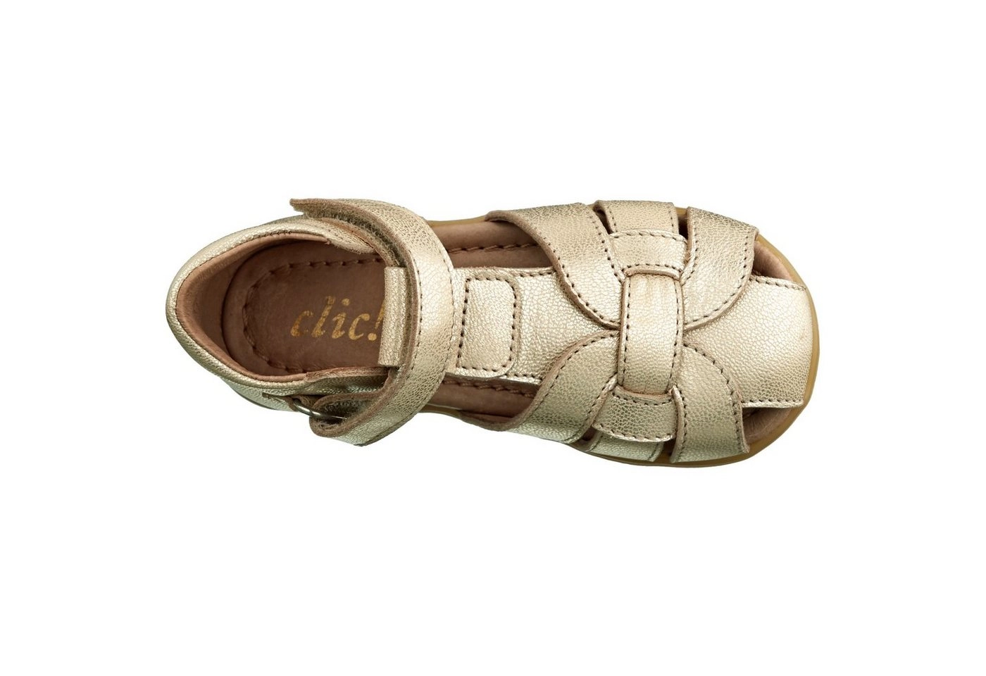 Clic »Clic Sandalen Mädchen Lauflernschuhe Leder Gold 20313« Sandalette
