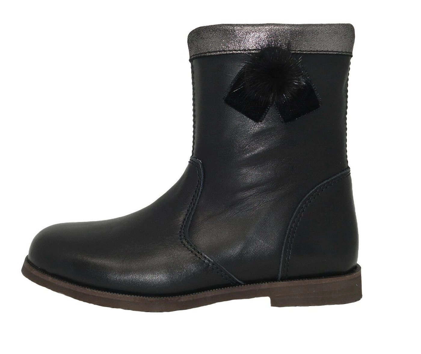 Clic »Clic! Stiefeletten 9270 Mädchen Leder Kinder Schuhe Schwarz« Schnürstiefelette