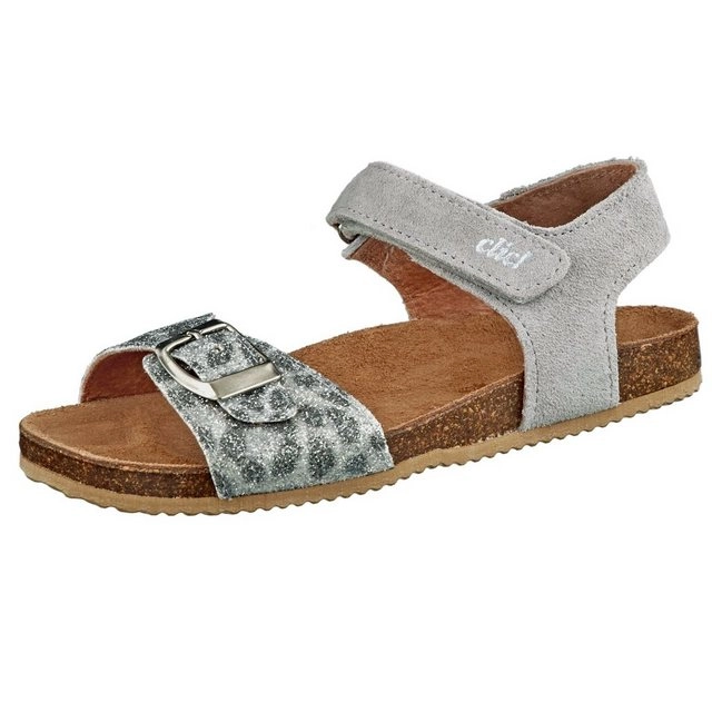 Clic »Clic Sandalen Mädchen aus Leder Grau Leo Klett 20166« Sandalette