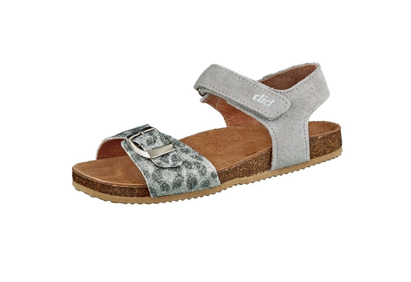 Clic »Clic Sandalen Mädchen aus Leder Grau Leo Klett 20166« Sandalette