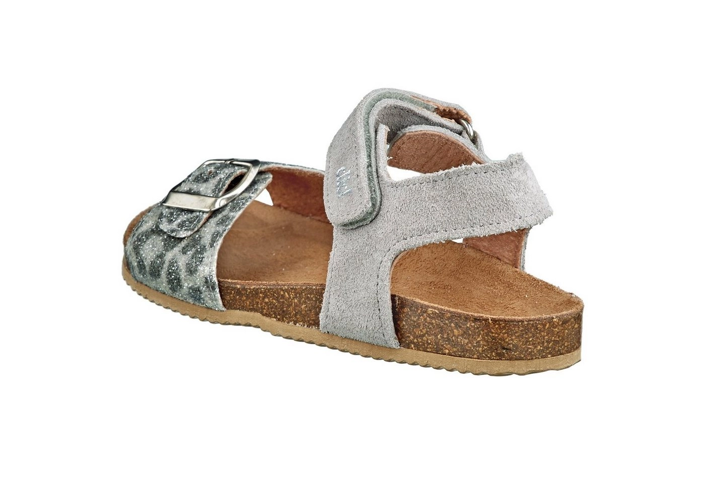 Clic »Clic Sandalen Mädchen aus Leder Grau Leo Klett 20166« Sandalette