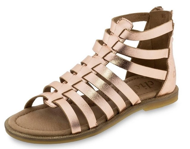 Clic »Clic Römer Sandalen Mädchen Damen Leder Rosegold schmal 9708« Sandalette