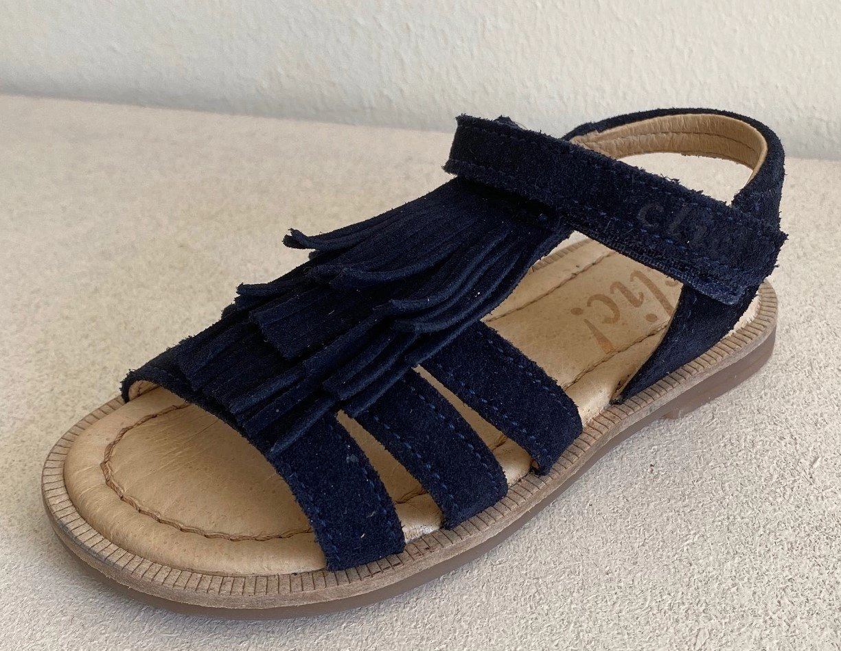 Clic »Clic Sandalen mit Franzen Mädchen Leder Blau 9431« Sandalette